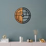 Wallity Reloj de pared decorativo de madera y metal Nogal y Negro